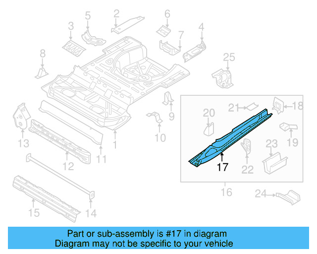 Frame Side Member 1K0-803-505 - View 8