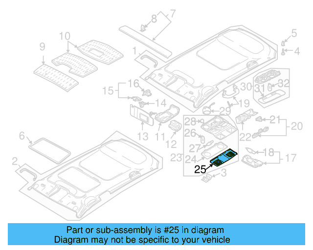 Map Light Lens 1K0-947-125-H - View 24