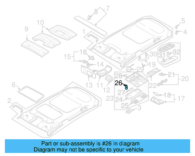 Lamp Bezel 1K0-947-133-E-7G8 - View 10
