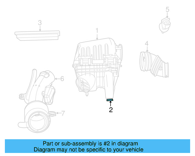 Air Cleaner Assembly Grommet 7B0-129-669 - View 3