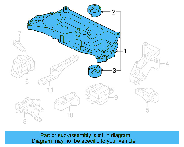Engine Cradle 1K0-199-313-AM - View 17