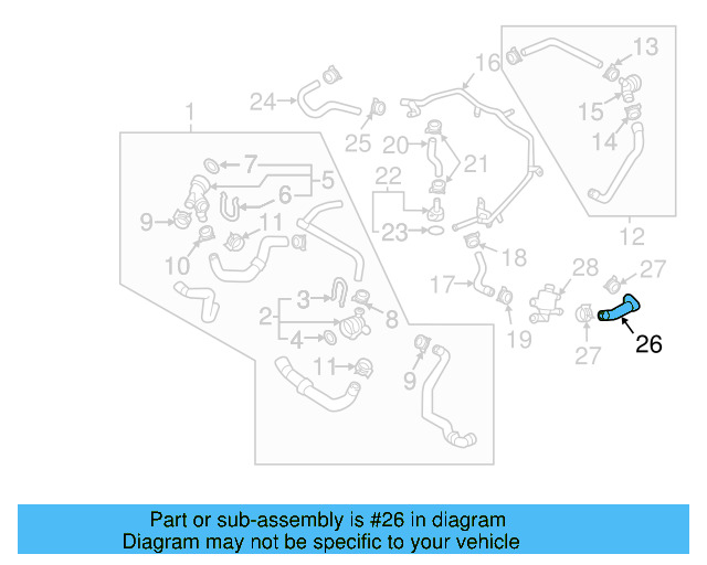 Heater Hose 5Q0-122-073-AB - View 21