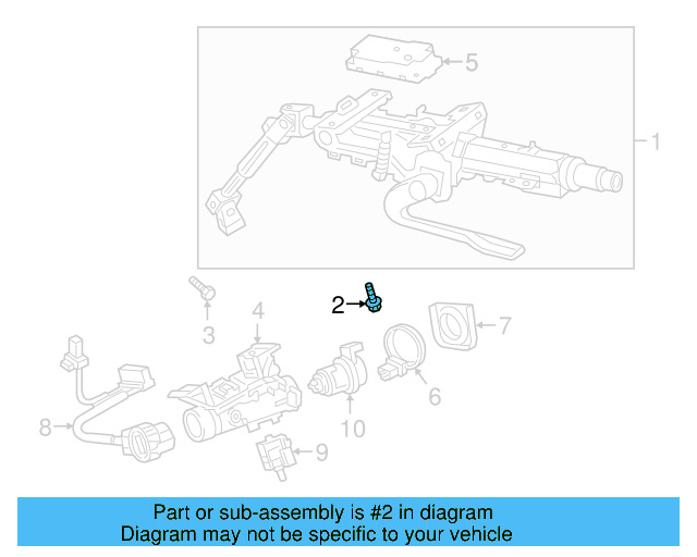 Steering Column Mount Bolt N-102-400-03 - View 23