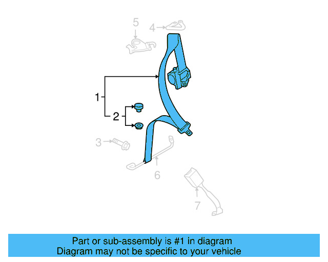 Lap & Shoulder Belt 1Q1-857-705-F-RAA - View 3