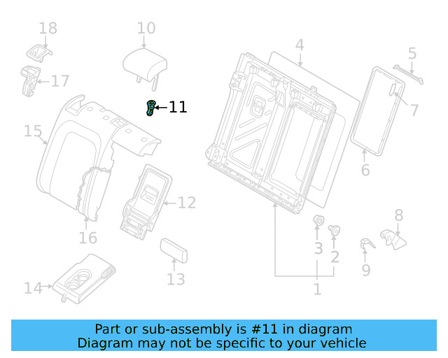 Headrest 2GJ-881-901-A-VJP - View 6