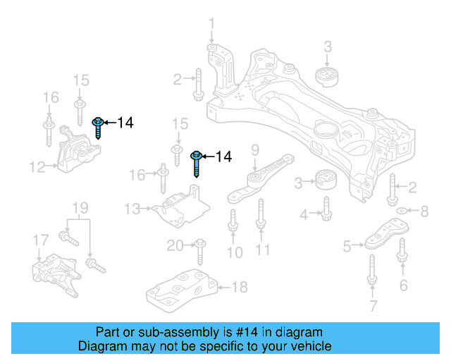 Motor Mount Mount Bolt N-105-524-04 - View 134