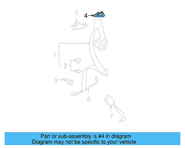 Seat Belt Guide 1Q0-857-732 - View 3