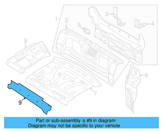 Floor Pan Cross 1K0-813-146 - View 14