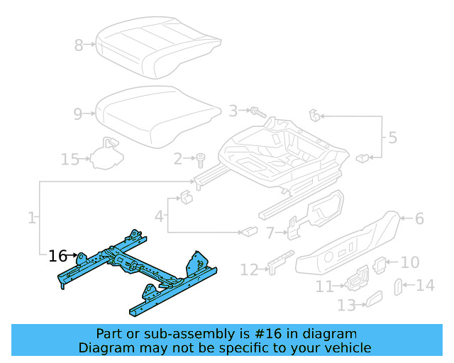 Seat Track 8S8-881-183-A - View 2