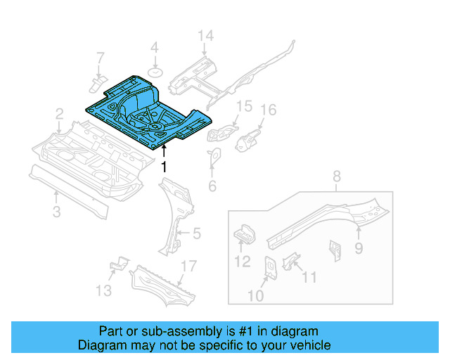 Floor Pan 1K5-813-114 - View 4
