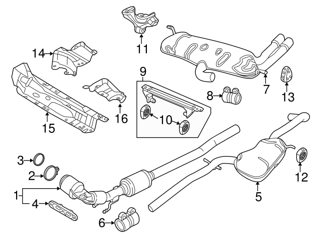 Muffler & Pipe Retainer Ring 1K0-253-147-D - View 52