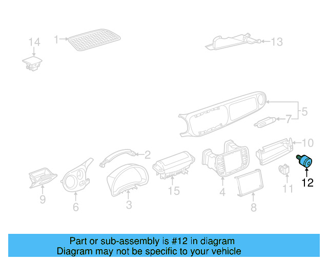 Glove Box Frame Bumper 3C0-857-145 - View 15