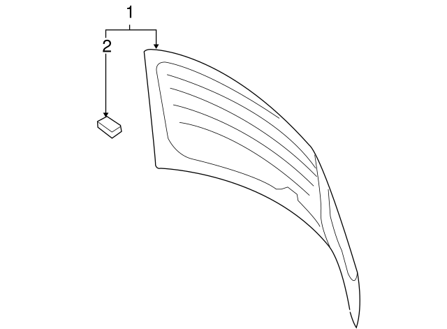 Lift Gate Glass 5K6-845-051-AG-NVB - View 6