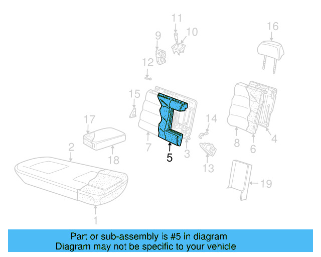 Seat Back Pad 3B0885776F - View 3