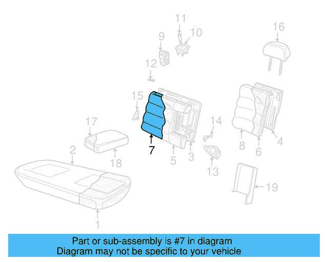 Seat Back Cover 3B0-885-806-T-FAT - View 4