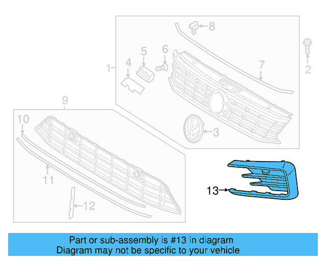 Outer Grille 561-854-661-Q-FOD - View 5