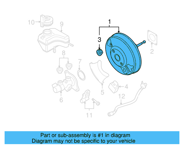 Booster Assembly 1K1-614-106-AB - View 8