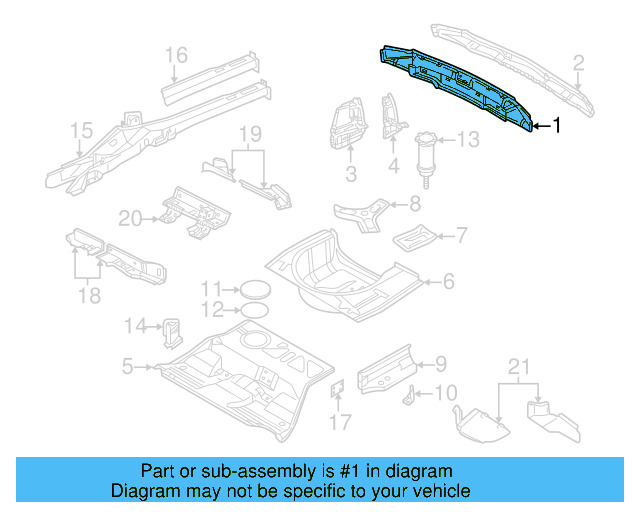 Rear Body Panel 3B9-813-301-F - View 11