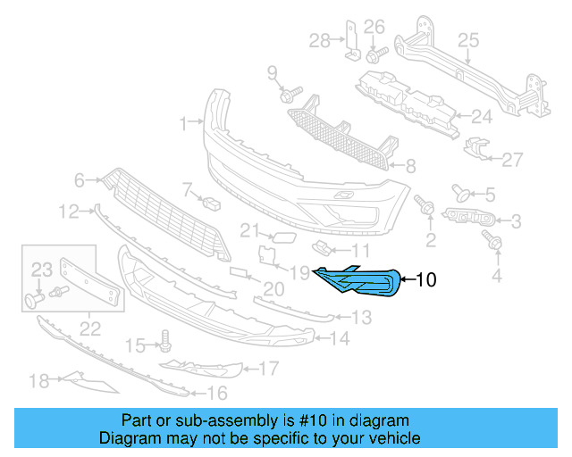 Outer Grille 7P6-853-666-B-9B9 - View 3