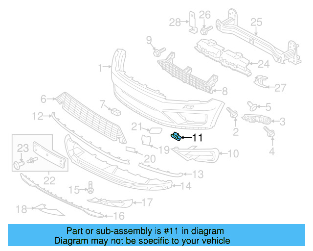 Outer Grille Cap 7P6-854-375-B-9B9 - View 4