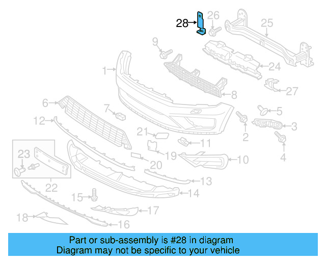 Center Bracket 7P6-807-915-B - View 2