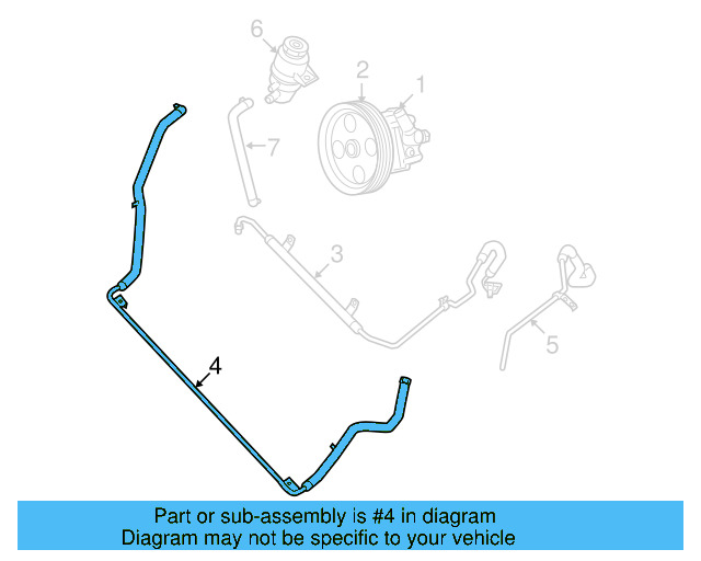 Lower Return Hose 7B0-422-093-C - View 6
