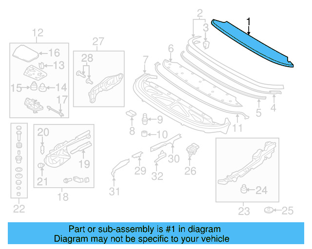Upper Cover 1Q0-825-271-B - View 3