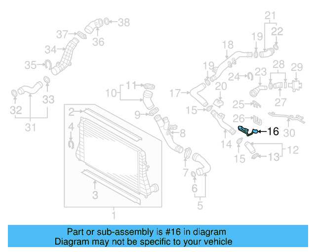 Air Pipe Bracket 1K0-145-961-E - View 10