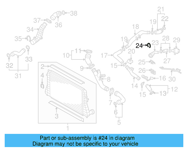 Rear Pipe Retainer Clip 1J0-145-769-A - View 3