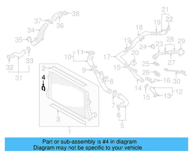 Air Inlet Pipe Upper Retainer 1K0-971-865-E - View 15