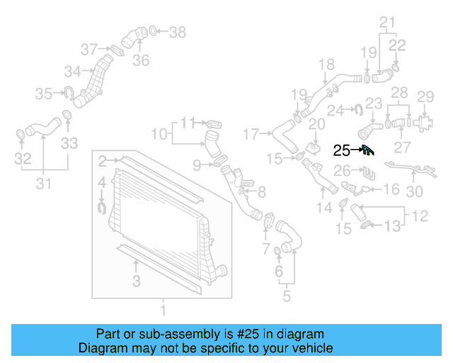Air Inlet Pipe Upper Retainer 1K0-971-865-E - View 11