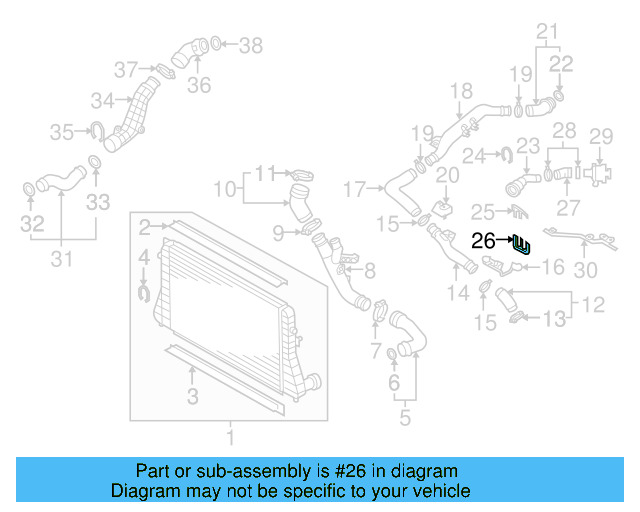 Air Inlet Pipe Lower Retainer 1K0-971-866-E - View 14