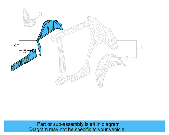 Inner Wheelhouse 1K6-809-852-B - View 28