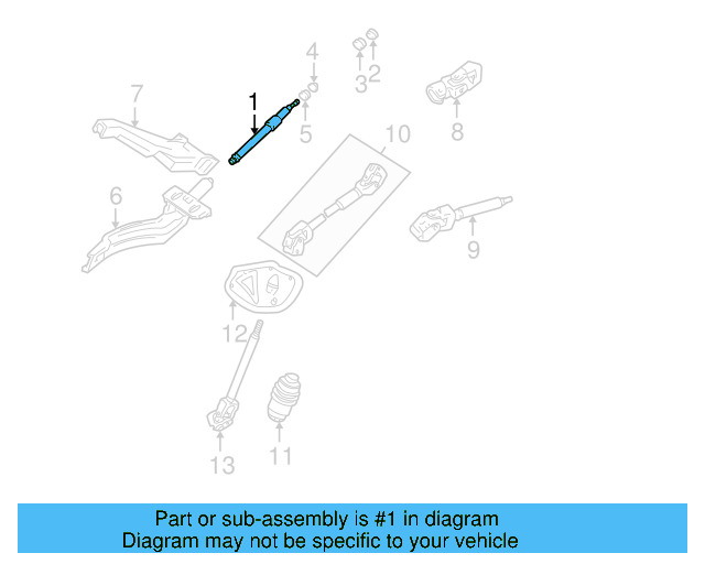 Steering Shaft 701-419-505-B - View 2