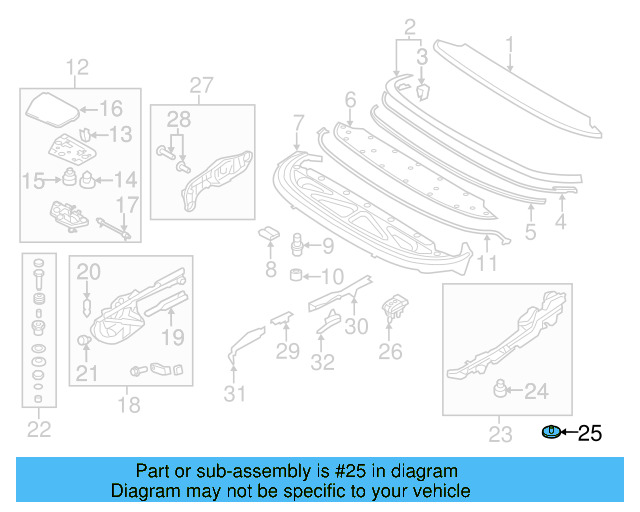 Retainer Assembly Cap 1Q0-825-745 - View 3