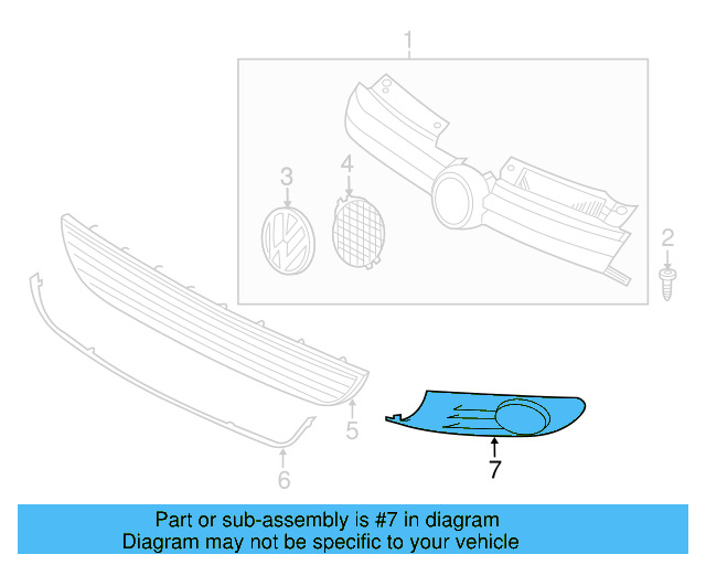 Outer Grille 1K0-853-666-E-9B9 - View 5