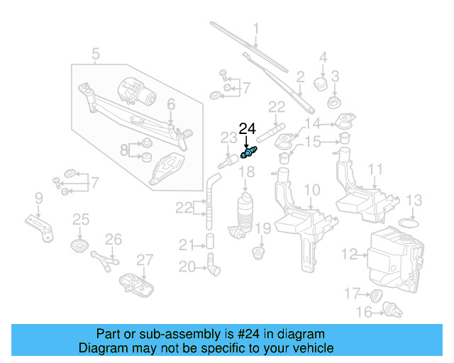Windshield Washer Hose Connector 1J0-955-875-P - View 105