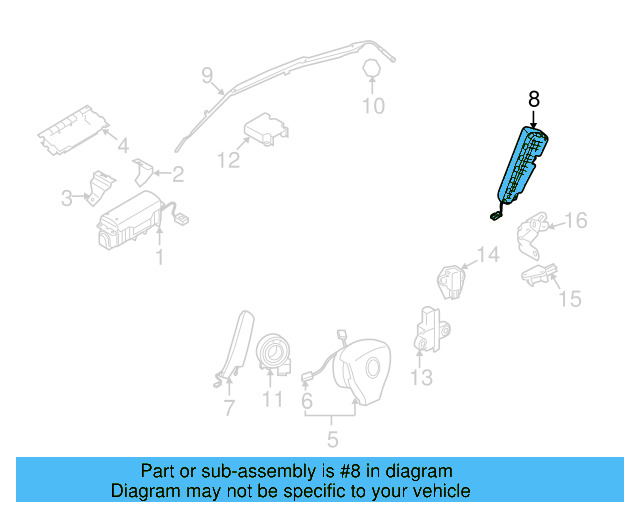 Side Impact Inflator Module 3C1-880-242-A - View 7