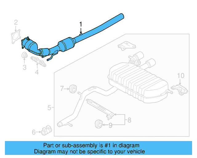 Converter & Pipe 1K0-254-513-EX - View 3