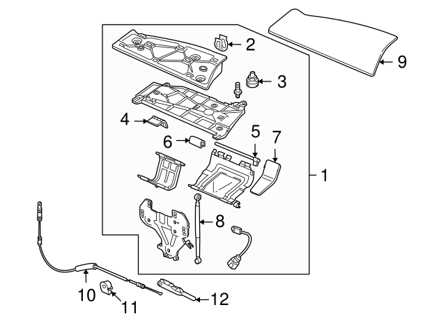 Hinge Assembly Retainer 1Q0-825-960-C - View 3