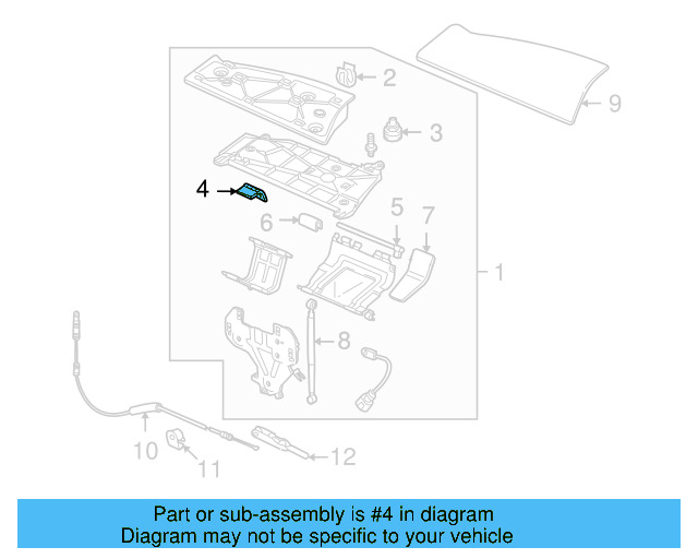 Flap Support 1Q0-872-473-C - View 3