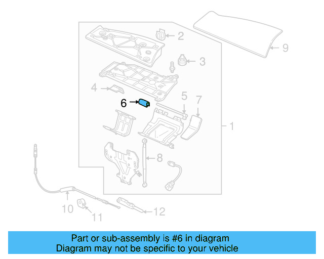 Hinge Assembly Spring 1Q0-825-377-A - View 7