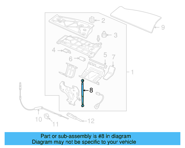 Strut Cylinder 1Q0-871-997-C - View 4