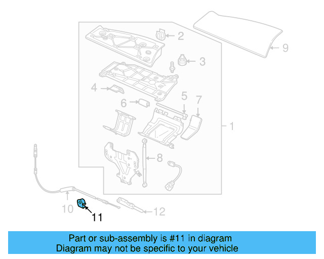 Cable Holder 1Q0-611-797-A - View 3