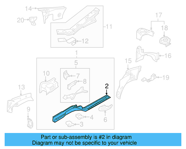 Lower Rail 1K0-803-105-C - View 8