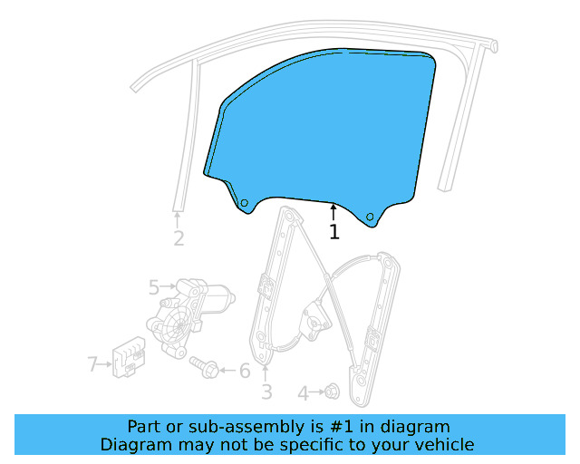 Door Glass 3CC-845-201 - View 4