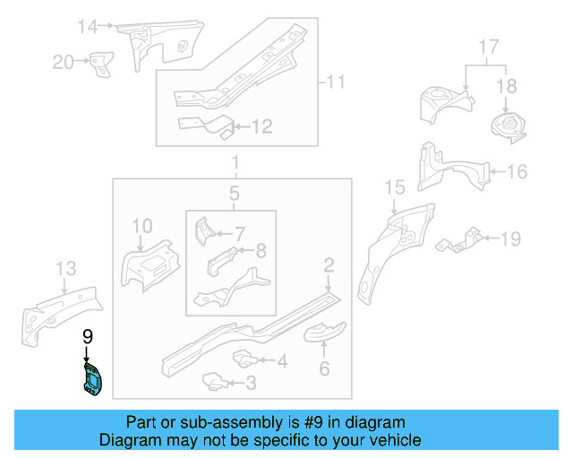 Frame End Cap 1K0-804-182-B