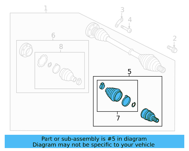 Outer Joint Assembly 5QM-498-099-G - View 7