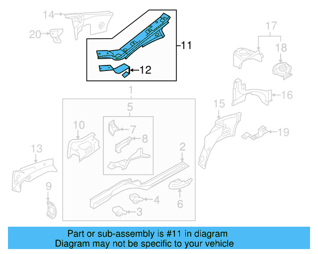 Upper Outer Rail 1Q0-809-145-A - View 2