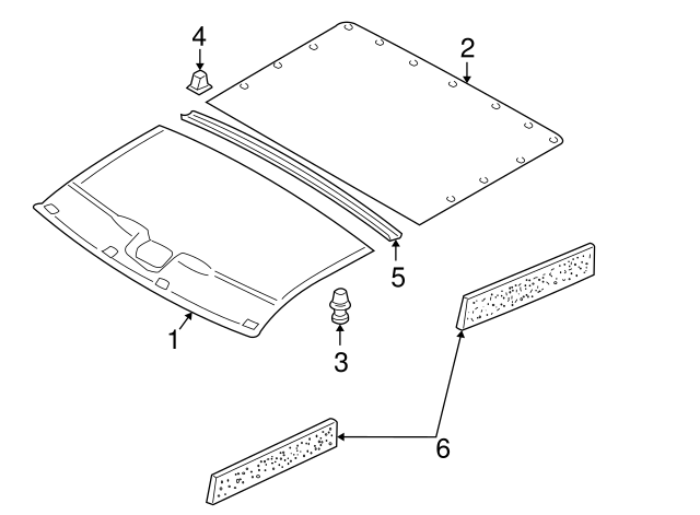 Windshield Header 701-817-519-A - View 4